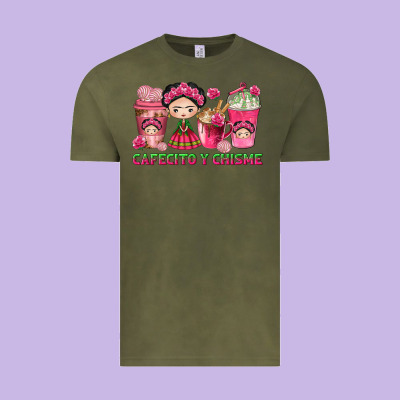 Cafecito Y Chisme Coffee Cups Vintage Tee Designed By Texasbilliewilder
