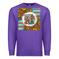 Purple western fall mama Premium Sweatshirt - LillyAllenDesigns
