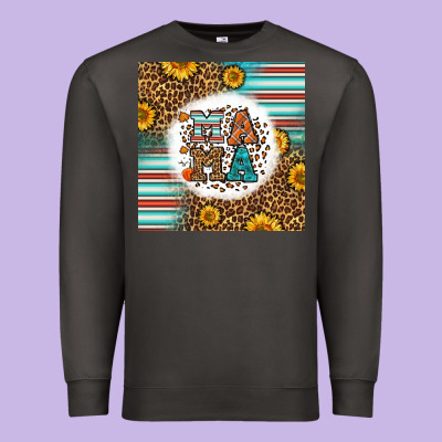 Western Fall Mama Premium Sweatshirt Designed By Lillyallendesigns