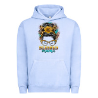 Pigment Grape Ice blessed mama messy bun Urban Hoodie - BarkalooDesign