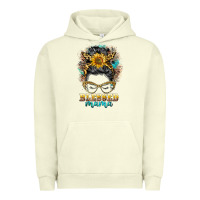 Pigment Pistachio blessed mama messy bun Urban Hoodie - BarkalooDesign