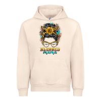 Sandshell blessed mama messy bun Urban Hoodie - BarkalooDesign