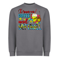 Storm I Run On Coffee And Softball Frappe Heavyweight Sweatshirt - FaDigitalArtStudio