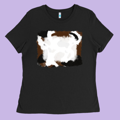Cowhide Frames Background Ladies Tee Designed By Ranaportraitstore