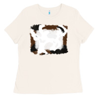 Bone cowhide frames background Ladies Tee - RanaPortraitStore
