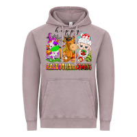 Vintage Zinc happy hallothanksmas farm animals Vintage Hoodie - texasbilliewilder