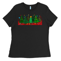 Black christmas trees libbey glass Ladies Tee - BundleAndBundleShop