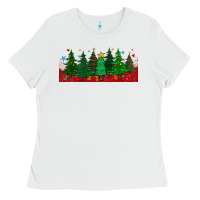 White christmas trees libbey glass Ladies Tee - BundleAndBundleShop