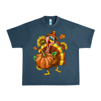 Midnight Navy Thanksgiving Turkey Urban Heavy Tee - texasbilliewilder