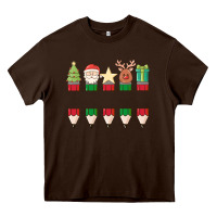 Chocolate Brown add your personalization christmas pencils Heavy Core Tee - MaliasSmallBusiness