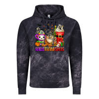 Cloud Black happy hallothanksmas skeleton coffee cups Vintage Hoodie - texasbilliewilder