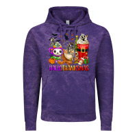 Cloud Purple happy hallothanksmas skeleton coffee cups Vintage Hoodie - texasbilliewilder