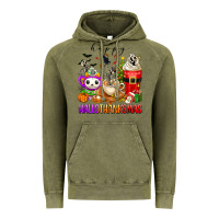Vintage Olive happy hallothanksmas skeleton coffee cups Vintage Hoodie - texasbilliewilder