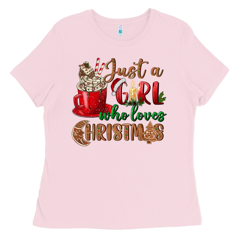 Just A Girl Who Loves Christmas Ladies Tee by BundleAndBundleShop | Teevron