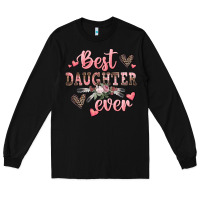 Black best daughter ever mother's day Long Sleeve Tee - CowGirlArtShop