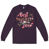 Plum best daughter ever mother's day Long Sleeve Tee - CowGirlArtShop