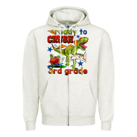 Oatmeal Heather ready to crush 3rd grade Zipper Hoodie - BundleAndBundleShop