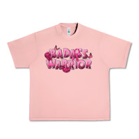 Salmon Badass warrior Breast Cancer Urban Heavy Tee - NancyCooperArtShop