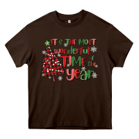Chocolate Brown its wonderful time of the year Heavy Core Tee - MaliasSmallBusiness