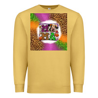 Antique Gold halloween cow mama Premium Sweatshirt - LillyAllenDesigns