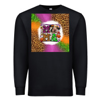 Black halloween cow mama Premium Sweatshirt - LillyAllenDesigns