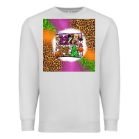 Dove Grey halloween cow mama Premium Sweatshirt - LillyAllenDesigns