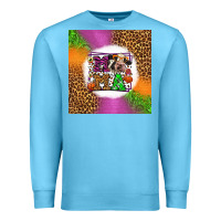Ocean Blue halloween cow mama Premium Sweatshirt - LillyAllenDesigns