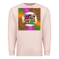 Pale Pink halloween cow mama Premium Sweatshirt - LillyAllenDesigns