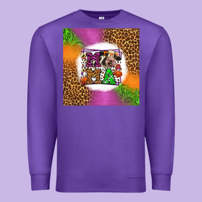 Halloween Cow Mama Premium Sweatshirt Designed By Lillyallendesigns