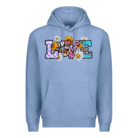 Colony Blue dog paw love Premium Hoodie - RanaPortraitStore