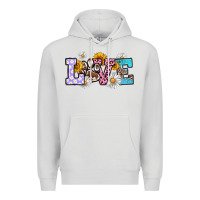 Dove Grey dog paw love Premium Hoodie - RanaPortraitStore