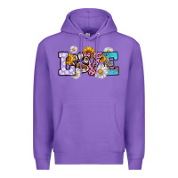 Purple dog paw love Premium Hoodie - RanaPortraitStore