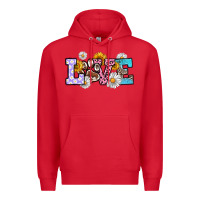 Red dog paw love Premium Hoodie - RanaPortraitStore