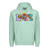 Seafoam dog paw love Premium Hoodie - RanaPortraitStore