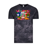 Cloud Black Dominican Republic and Puerto Rico Flag Vintage Tee - texasbilliewilder