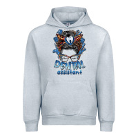 Heather Grey dental assistant messy bun Urban Hoodie - BarkalooDesign