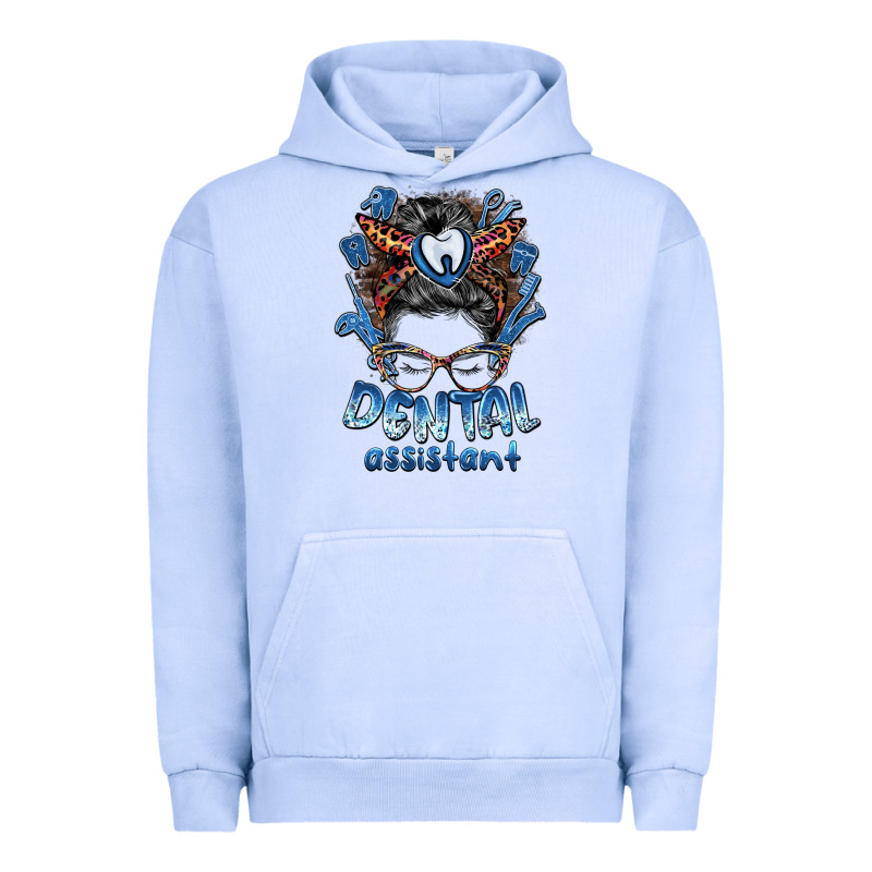 Dental Assistant Messy Bun Urban Hoodie by BarkalooDesign | Teevron