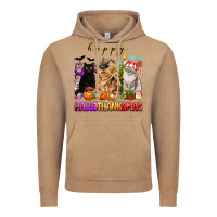 Happy Hallothanksmas Cats Vintage Hoodie | Teevron