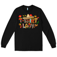 Black cinco de mayo lady Long Sleeve Tee - CowGirlArtShop