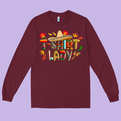 Cinco De Mayo Lady Long Sleeve Tee Designed By Cowgirlartshop