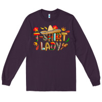 Plum cinco de mayo lady Long Sleeve Tee - CowGirlArtShop