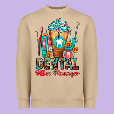 Dental Office Manager Cold Drink Frappe Heavyweight Sweatshirt Designed By Fadigitalartstudio