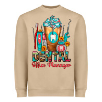 Mushroom Dental Office Manager cold drink frappe Heavyweight Sweatshirt - FaDigitalArtStudio