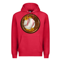 Cardinal baseball with sunflower round earrings Premium Hoodie - BundleAndBundleShop