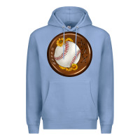 Colony Blue baseball with sunflower round earrings Premium Hoodie - BundleAndBundleShop