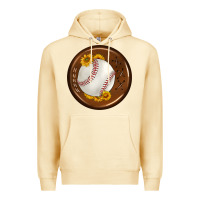 Pina Colada baseball with sunflower round earrings Premium Hoodie - BundleAndBundleShop