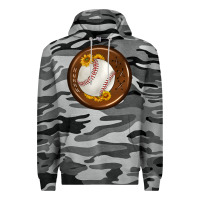 Slate Camo baseball with sunflower round earrings Premium Hoodie - BundleAndBundleShop