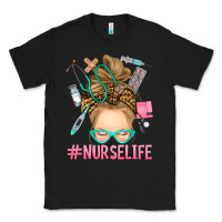 Black blonde messy bun nurse life Classic Tee - RanaPortraitStore