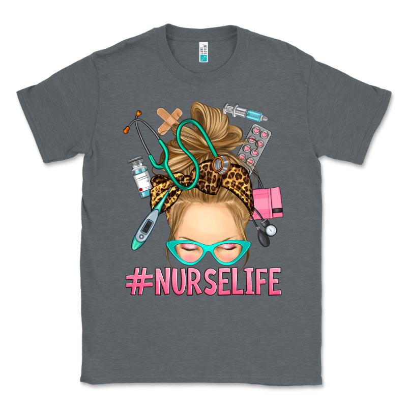 Blonde Messy Bun Nurse Life Classic Tee by RanaPortraitStore | Teevron