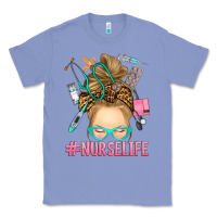 Colony Blue blonde messy bun nurse life Classic Tee - RanaPortraitStore